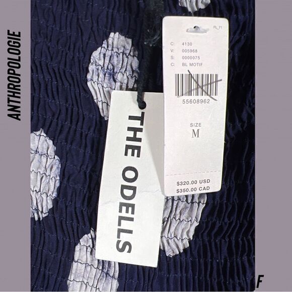 ANTHROPOLOGIE BY ODELLS ALIX SMOCKED MAXI DRESS NWT MEDIUM - Picture 7 of 12